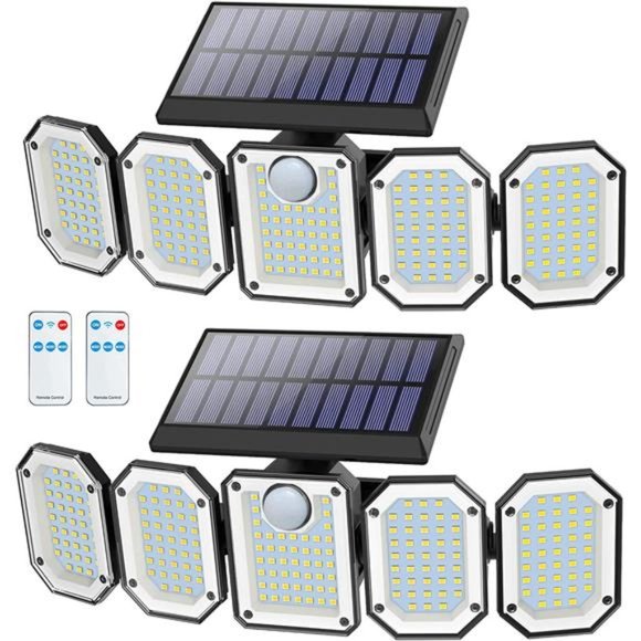 Solar Lights Outdoor WICOLO Motion Sensor 7000K 300 LED Flood Lights Security